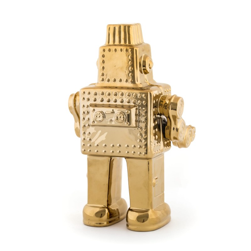 Статуэтка фарфоровая золотистая Memorabilia Gold My Robot SELETTI  00-3883221 Золото  - Вид №4