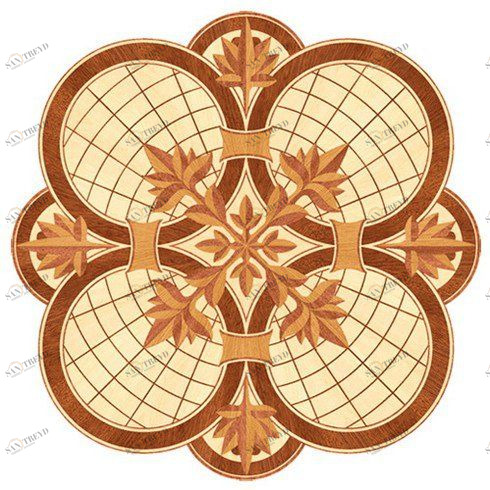 Художественный паркет Da Vinci Розетка 26-158 Дуб Селект (Гладкая) х1000диаметр мм 260090158