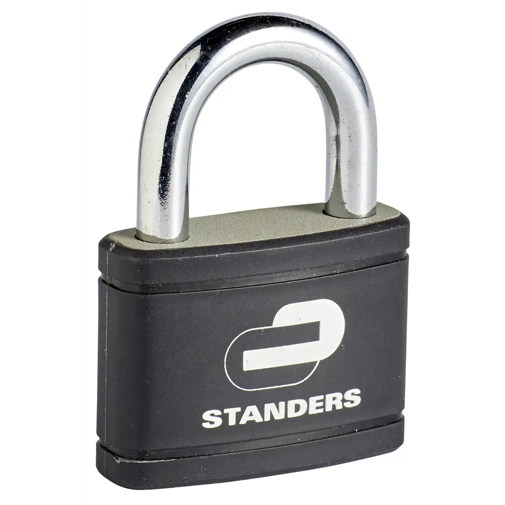 Замок навесной Standers чугун 67x50 мм цвет черный 82247266 STLM-2083370 