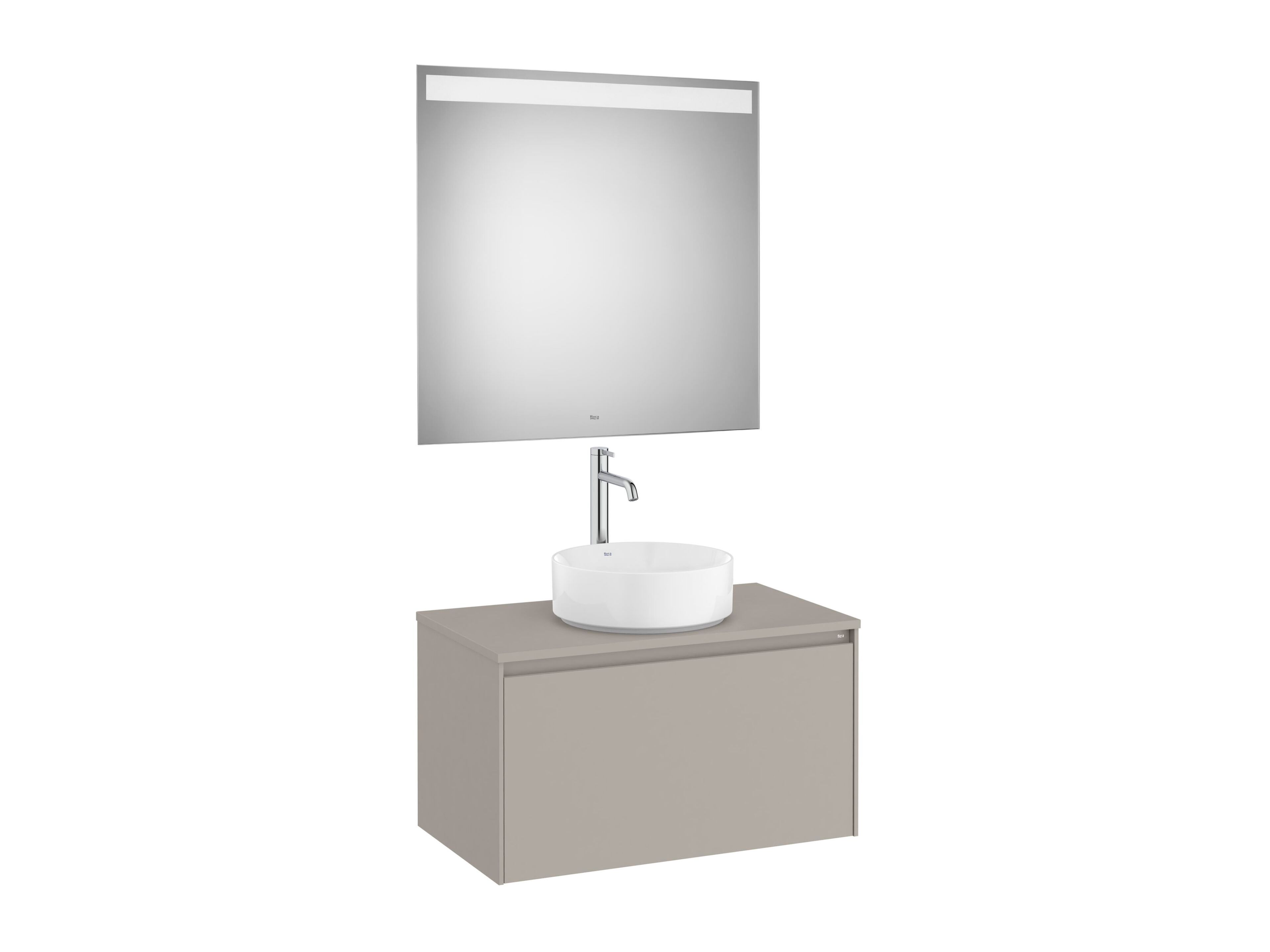 Деревянный одиночный умывальник с зеркалом Roca Ona ARCH-00036665