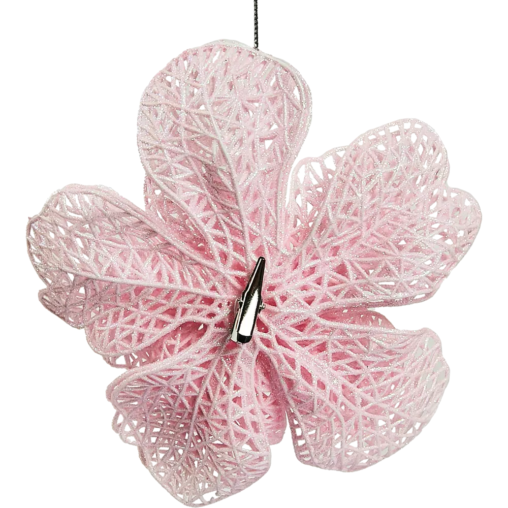 88458697 Новогоднее украшение Цветок рождественник 5x18 см цвет розовый STLM-0957104 Santreyd  - Вид №4