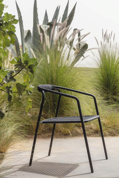 Стул лава веревка 4,5мм антрацит Manutti Duo MNST38 - Вид №8