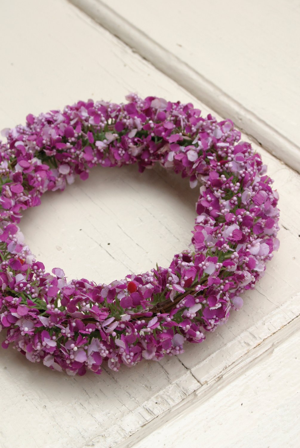 3108 227 a2 Искусственный венок из гипсофилы, Ø 16 см, светло-фиолетовый-темно-фиолетовый H-andreas  - Вид №1