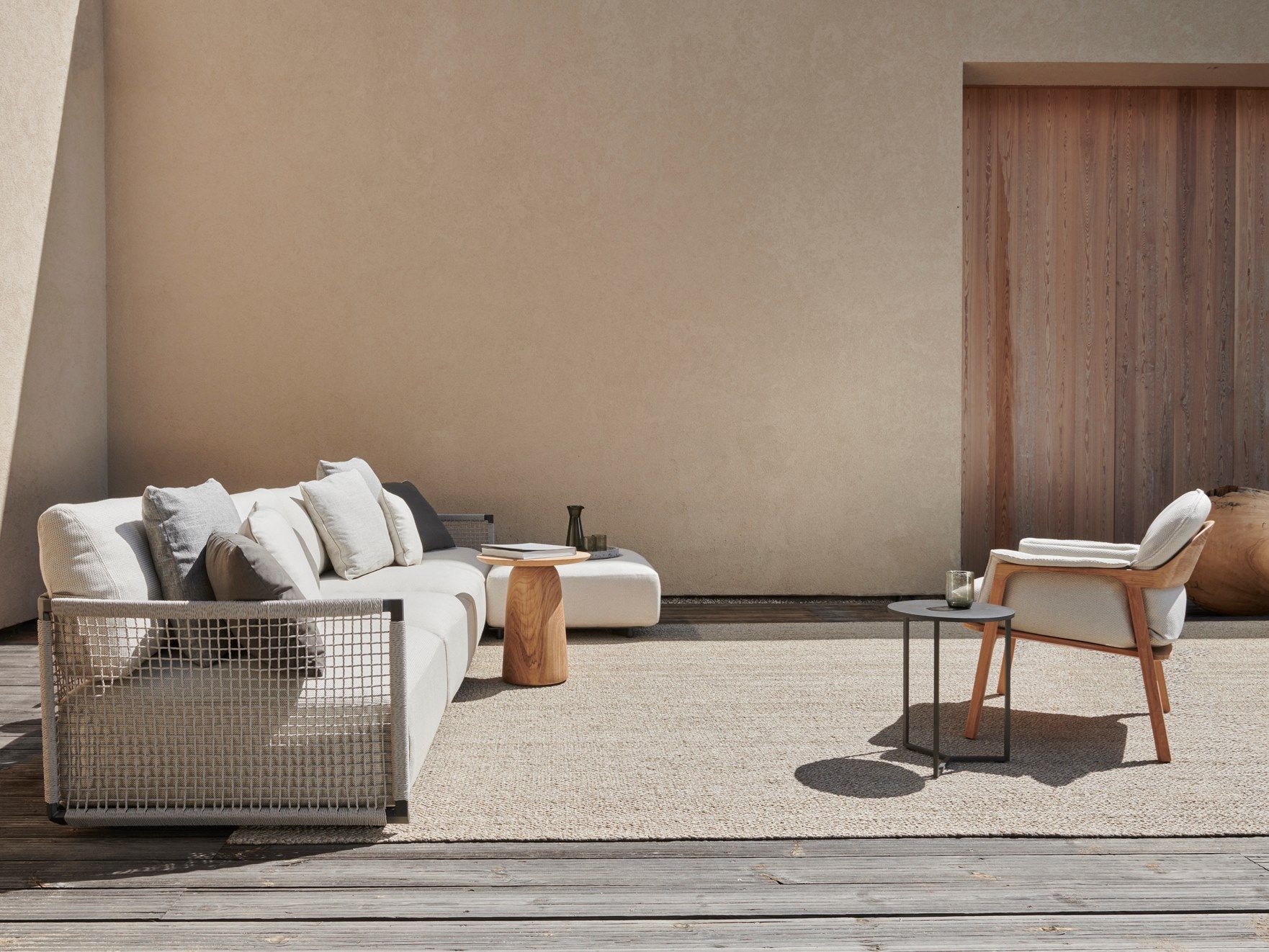 Круглый стол из тикового дерева TRIBÙ дюны ARCH-00062659 - Вид №8