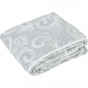 82614715 Покрывало Milena, 200x220 см, полисатин стёганый, цвет серебристый романтика