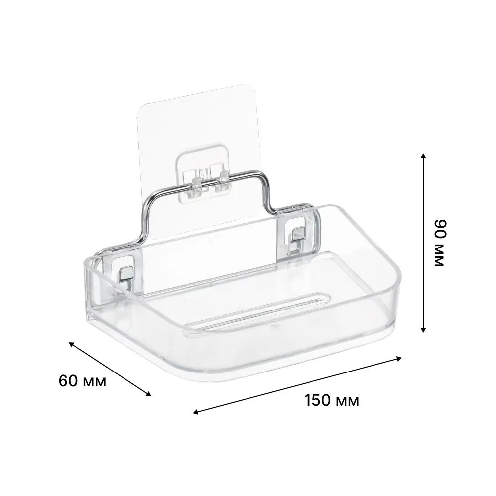 Мыльница LEMER Don - прозрачная акриловая для современной ванной 89384422 STLM-1349177 - Вид №1