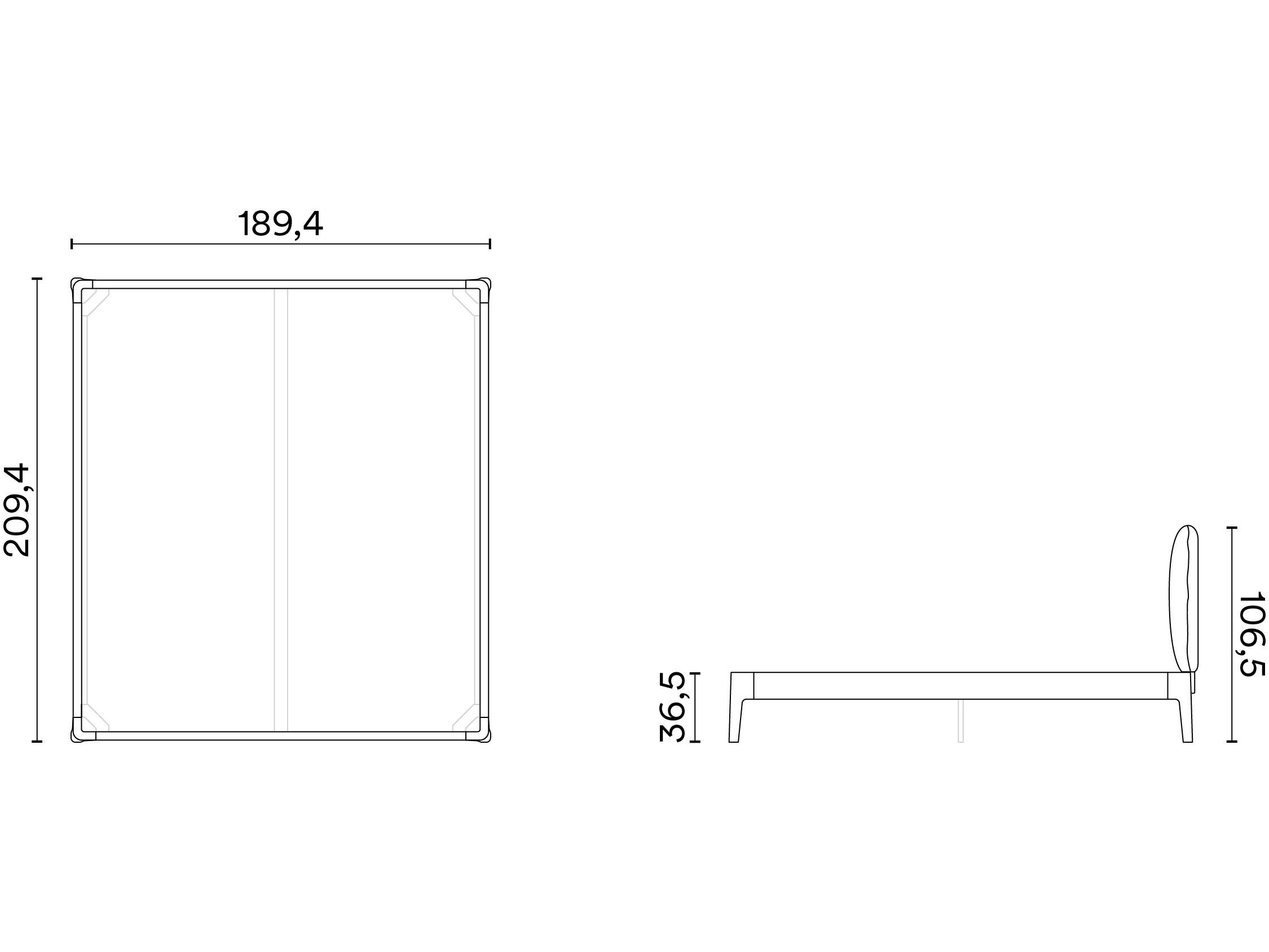 Деревянная двуспальная кровать Noah Living белье ARCH-00050929 - Вид №20