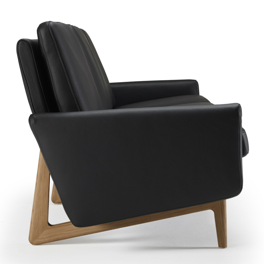 Диван двухместный Egsmark с мягкими подлокотниками, лакированный дуб, черный Kragelund 20002202800 - Вид №5