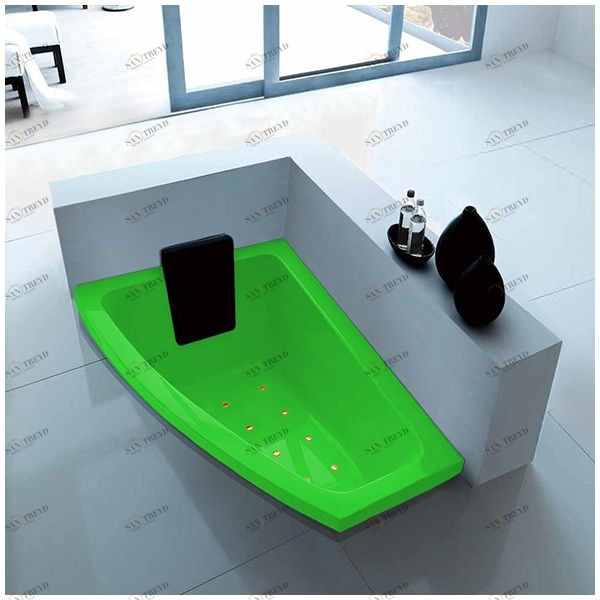 Ванна с аэромассажем зелёная с золотом Gruppo treesse Asyx SXSTAV826CZEZ