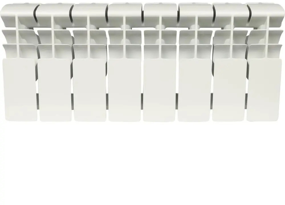 90057774 Радиатор Rommer Plus 200 8 секций боковое подключение алюминий белый STLM-0936199