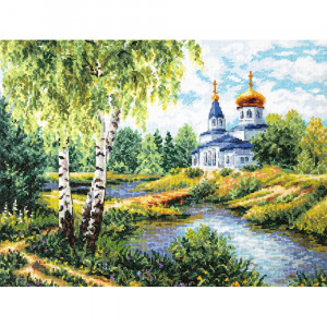 043-10 Дорога к храму Набор для вышивания Чудесная Игла 40 х 30 см Чудесная игла