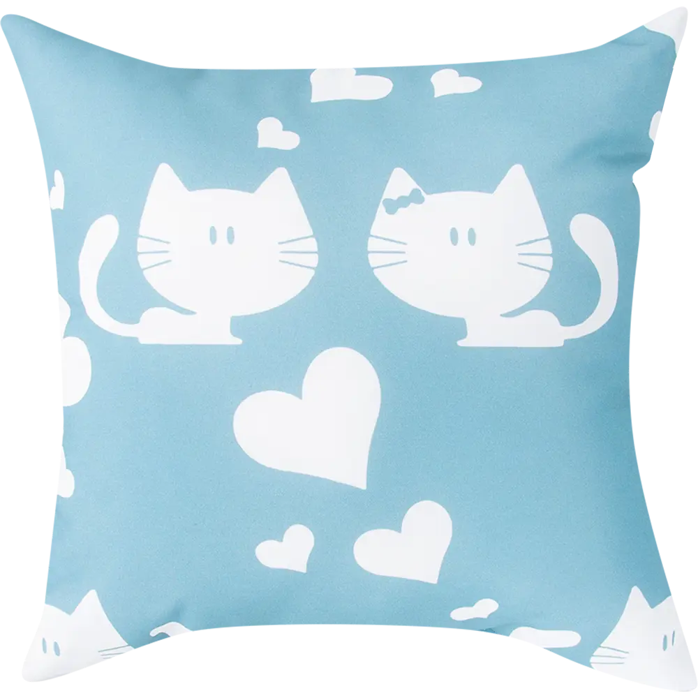 Подушка «Котик» 40х40 см цвет синий SEASONS STLM-2205700
