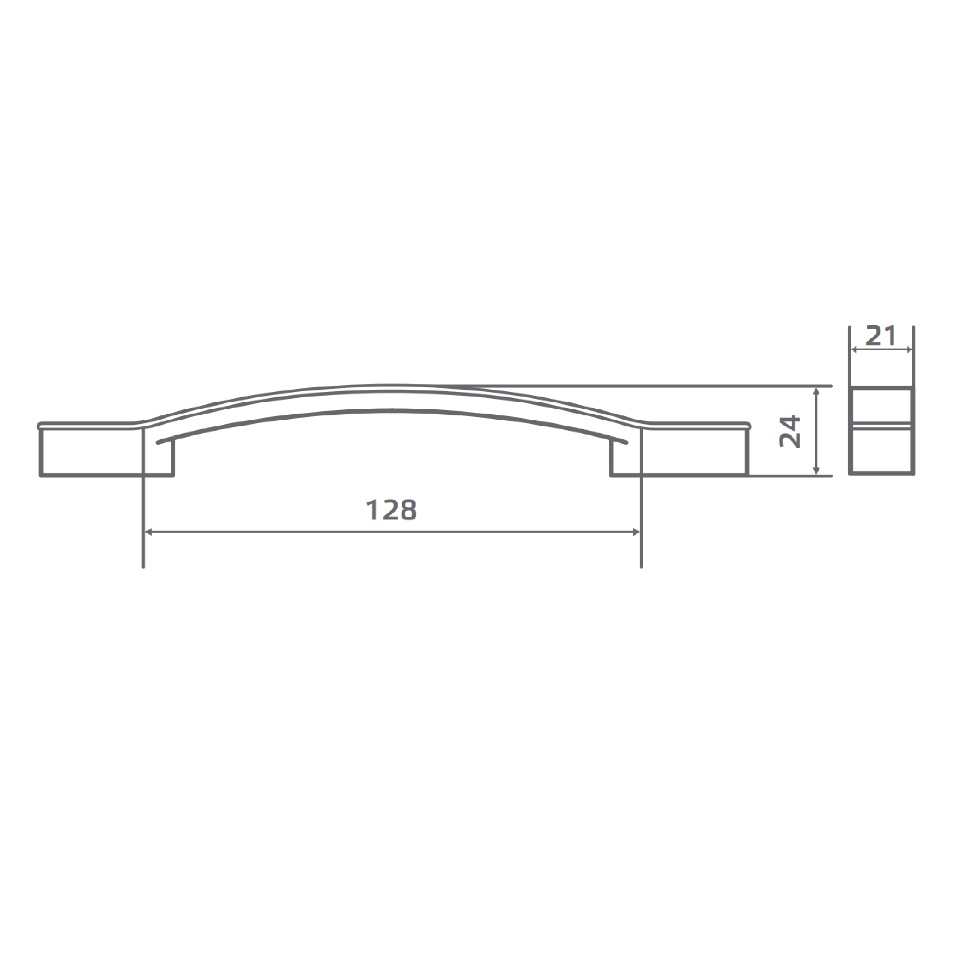 86471272 Ручка-скоба C-34 128 мм, цвет серый STLM-0069030 Santreyd  - Вид №4