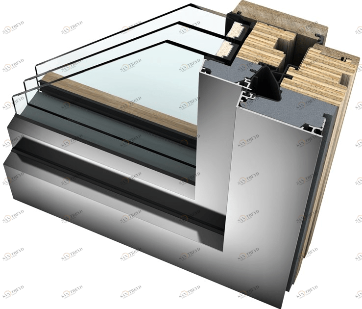 INTERNORM Italia Окно дерево / алюминий с тройным остеклением sun-id-1480886