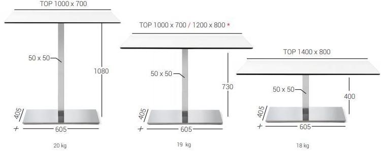 PF Stile Основание стола из нержавеющей стали Slim q 505qs - Вид №2