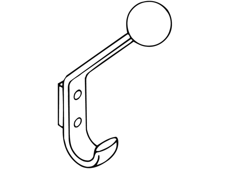 477.90B080 крючок для одежды HEWI Edition matt | Polyamid  - Вид №17