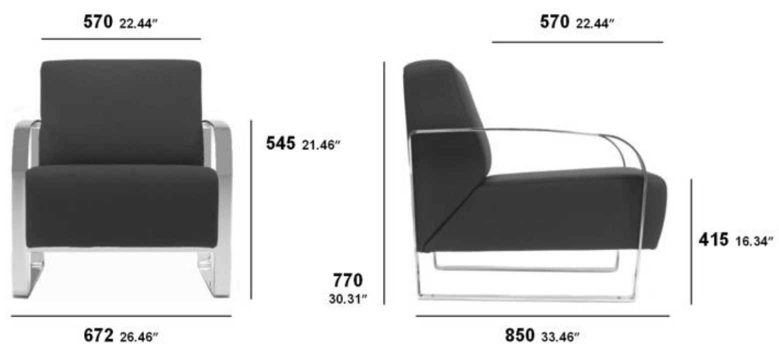 Кожаное кресло с подлокотниками SITIA фиолетовый ARCH-00137843 - Вид №5