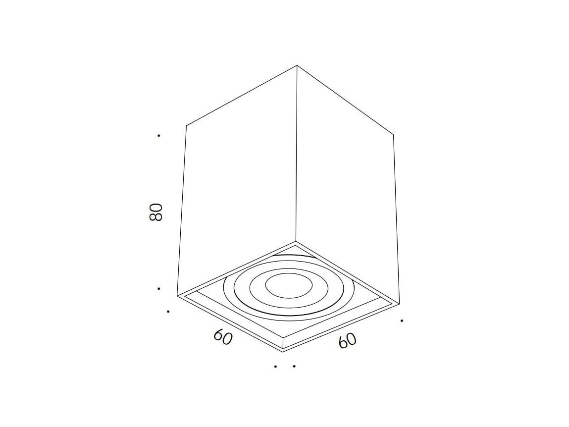 Железный потолочный светильник Renzo Serafini куб ARCH-00106013 - Вид №6