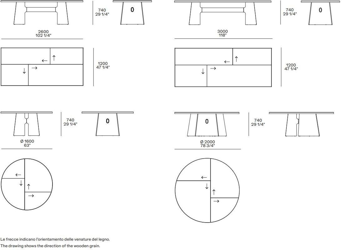 Poliform Прямоугольный деревянный стол sun-id-1358034 - Вид №2