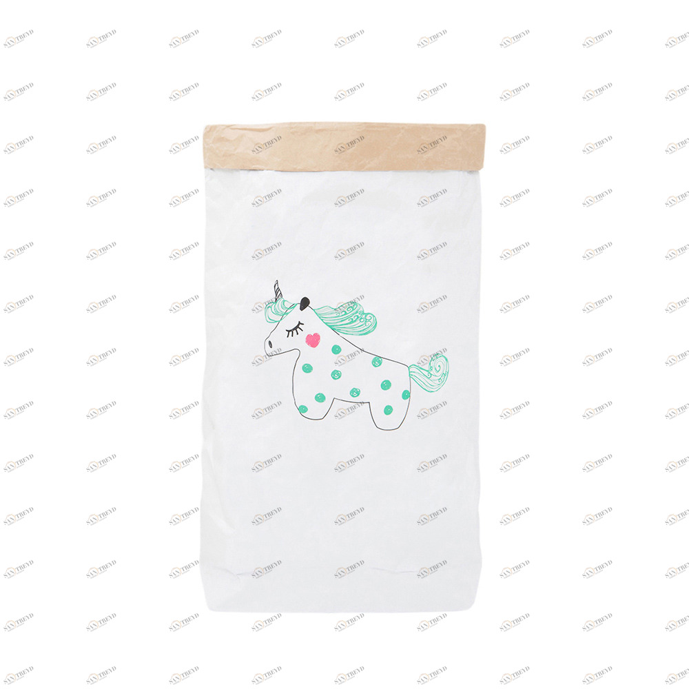 Эко-мешок для игрушек Mint Unicorn из крафт бумаги VAMVIGVAM  282033 Белый;бежевый Santreyd 