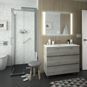 26574 SALGAR Мебель для умывальника FUSSION LINE 1000 3 ящика BAY PINE 997 x 868 x 450 мм Лавровая сосна
