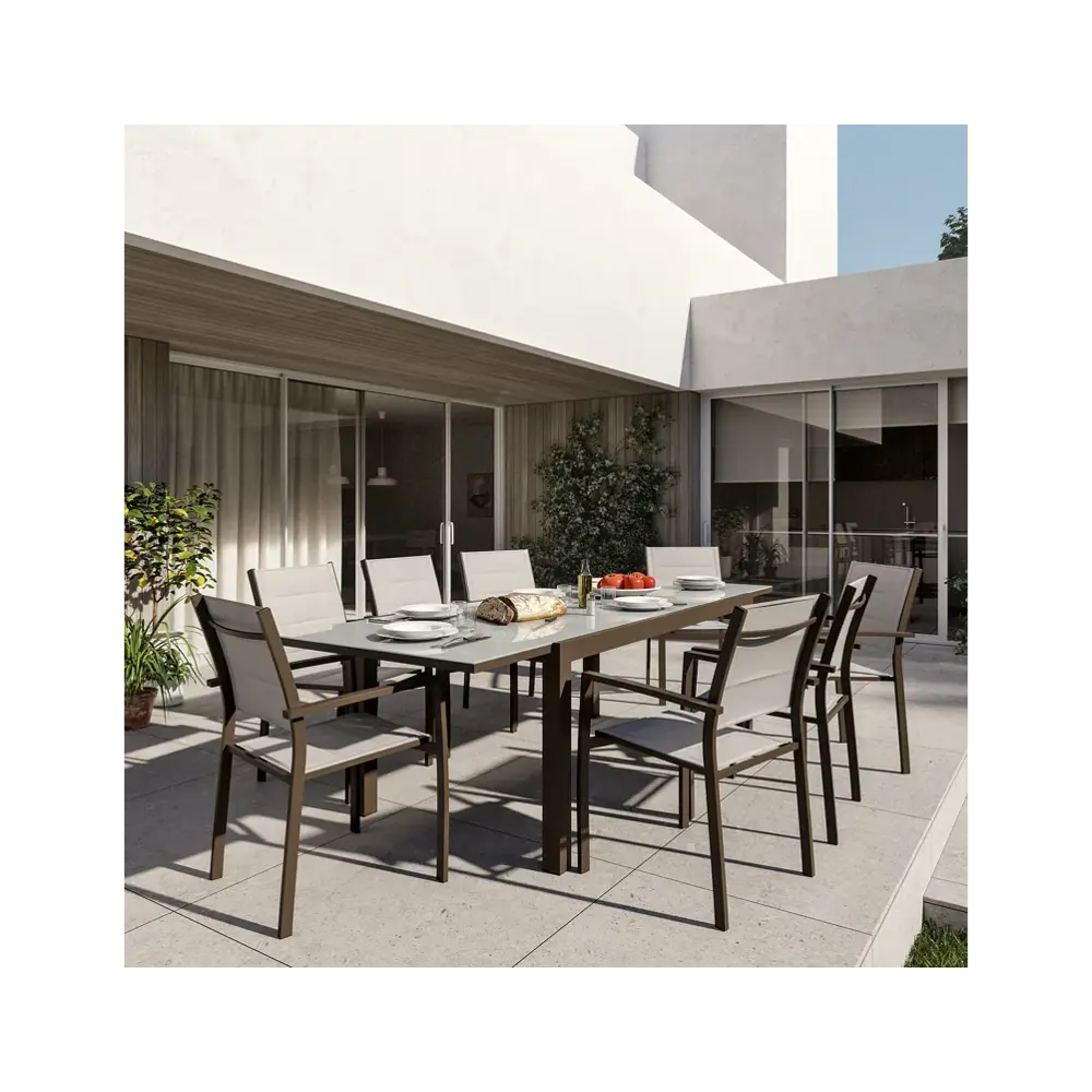 Naterial Lyra II - раздвижной садовый стол со стеклянной столешницей 84494120 STLM-0952802 - Вид №15