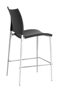 Высокий кожаный стул со спинкой