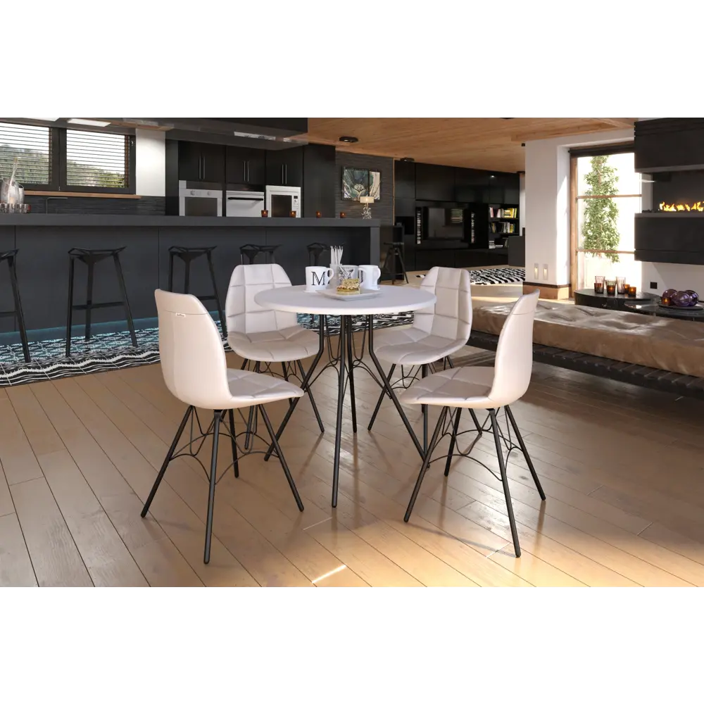 Подстолье для рабочей поверхности 73 см сталь цвет черный глянцевый Sheffilton STLM-2030732 - Вид №1