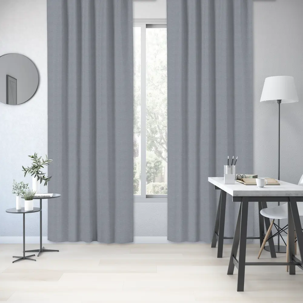 Штора на ленте Inspire Kanet 160x280 см цвет голубой 83561911 STLM-2041340  - Вид №5