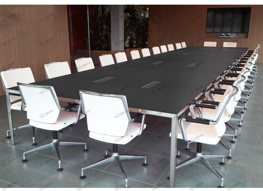 Elitable Стол для переговоров из фанерованной древесины с системой управления кабелями Cube sun-id-1445721