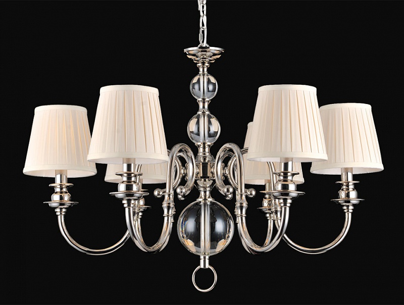 Люстра Newport 6 от Delight Collection белая/прозрачная/ хром KM0837P-6 DELIGHT ДИЗАЙНЕРСКИЕ 247061 Белый  - Вид №2