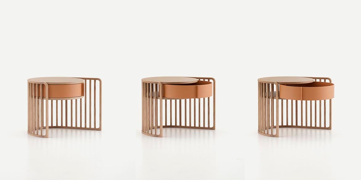 Деревянная круглая тумбочка с ящиками Pianca ARCH-00028815 - Вид №2