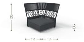 Talenti Модульный садовый диван с шезлонгом Cliff decò sun-id-1479676 - Вид №5