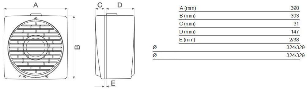 Vortice Осевой вентилятор настенный / стеклянный Vortice vario 12412 - Вид №3