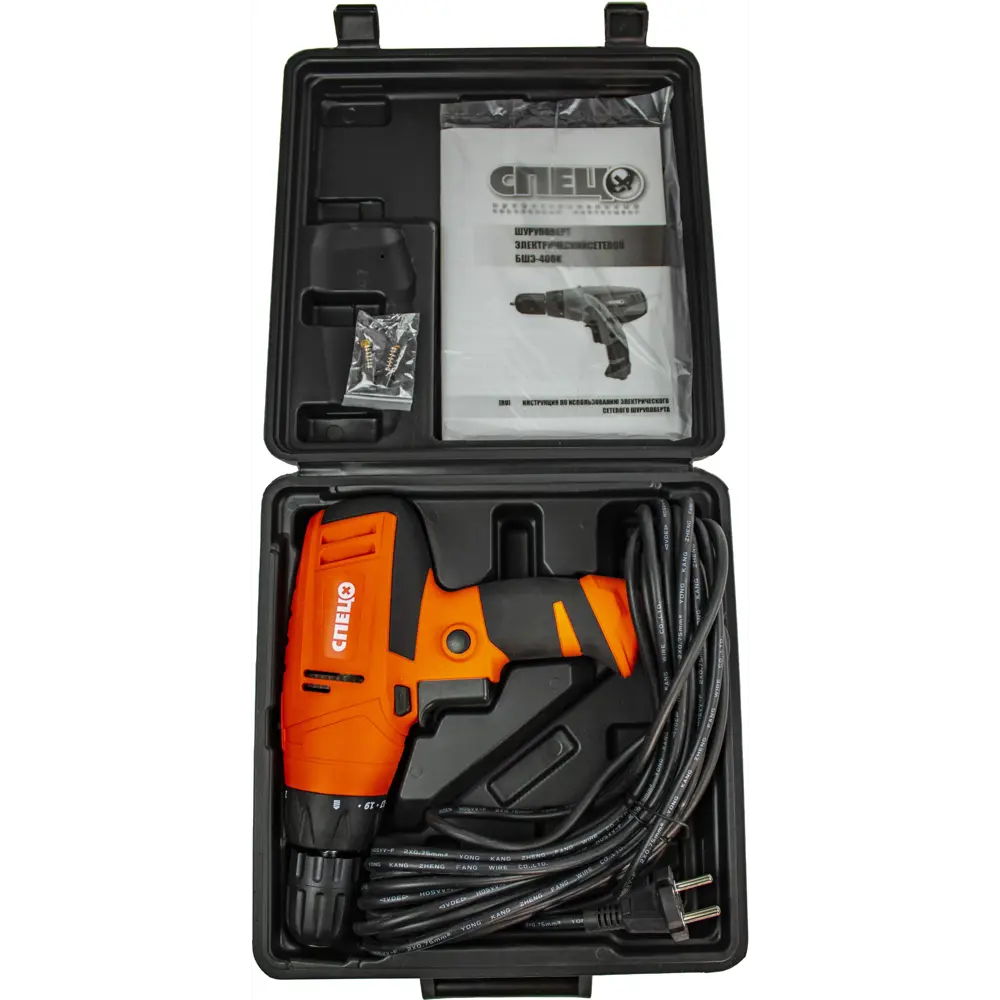 Сетевой шуруповёрт СПЕЦ БШЭ-400К с удлинённым кабелем 10 м 87765593 STLM-0075612 - Вид №5