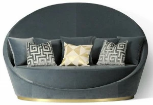 Paolo Castelli Изогнутый диван из ткани