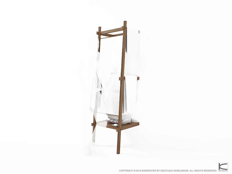 370_722 Напольное зеркало и полка Karpenter SIMPLYCITY  - Вид №2