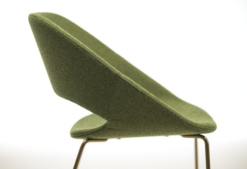 arrmet Санный стул с обивкой из ткани Kabira sun-id-1477607 - Вид №5