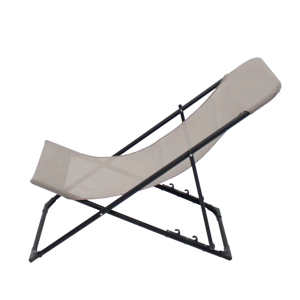 Кресло пляжное Biganos 55.5x90x86 см сталь/текстилен бежевый 80180302 STLM-2129836 Santreyd  - Вид №5