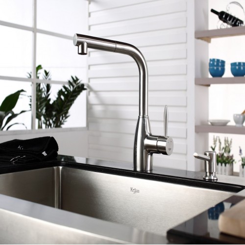 KHF200-30-KPF2140-KSD30SN Накладная раковина на столешницу  прямоугольная Krausru  - Вид №4