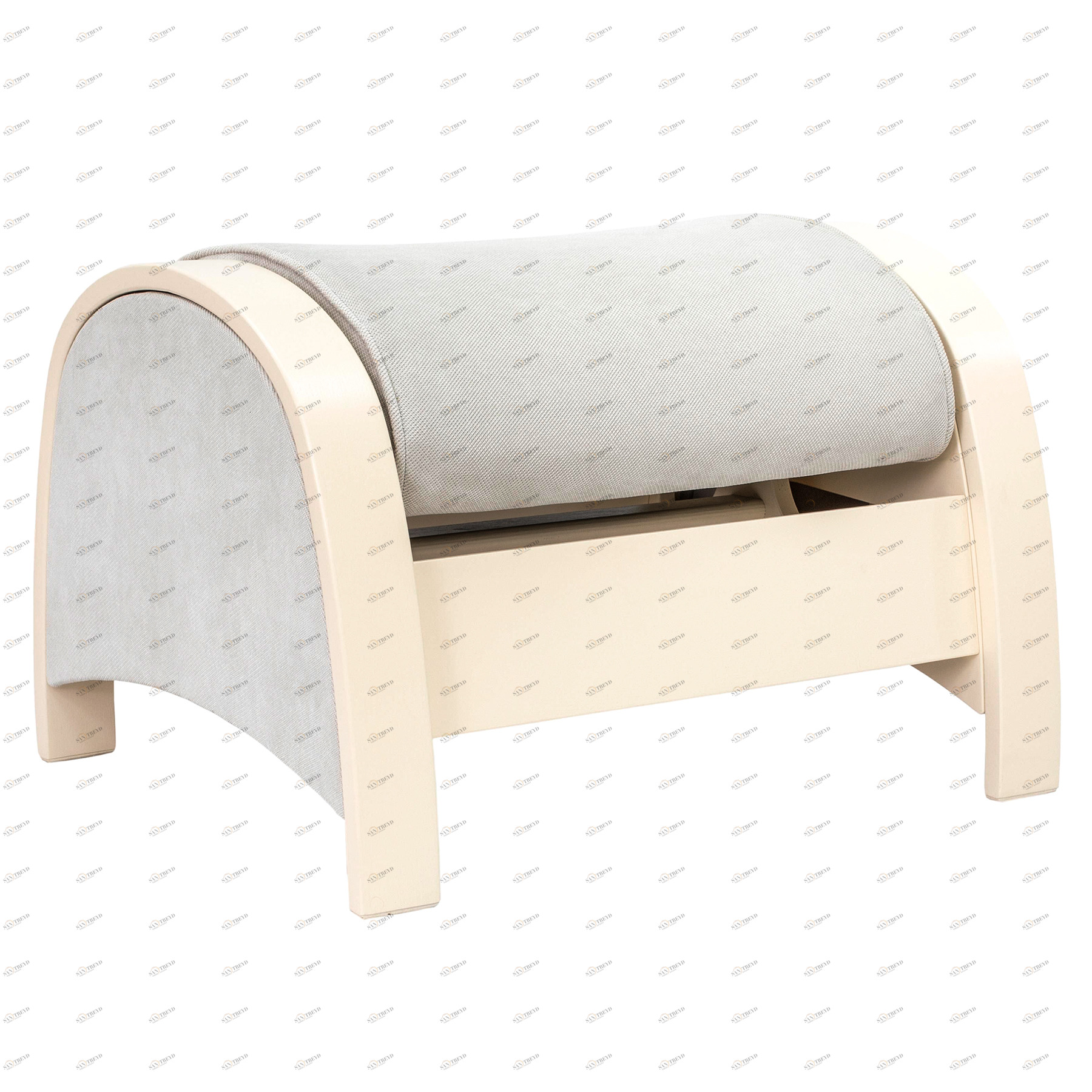 Пуфик-качалка Fly дуб шампань, ткань Verona Light Grey MILLI  00-3833215 Серый Santreyd 