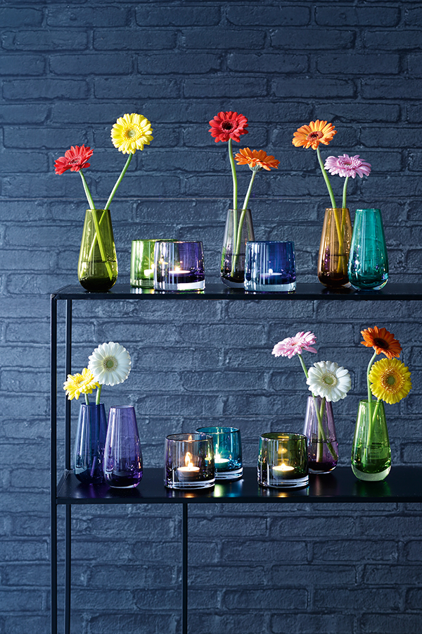 Ваза стеклянная в форме бутона зеленая 14 см Flower Colour LSA INTERNATIONAL - 253429 Зеленый  - Вид №5