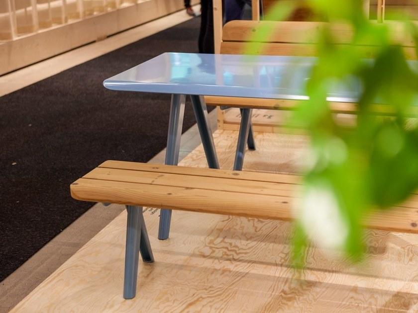 VESTRE Прямоугольный стол для общественных мест из оцинкованной стали Nunu sun-id-1397885 - Вид №5