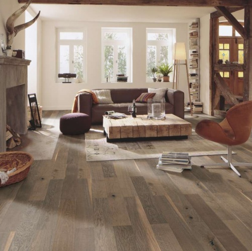 Паркетная доска Meister PS 300 Античный коричневый 8239 Дуб Рустик с брашью (Текстурированная) 1187х142 мм 2300200067 - Вид №8