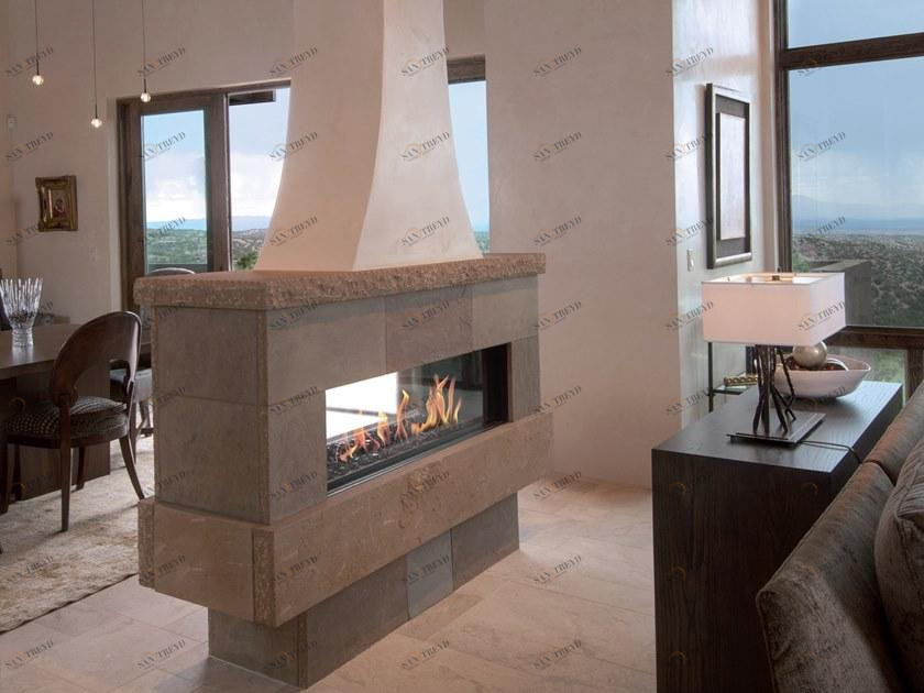 BRITISH FIRES Двусторонний закрытый газовый камин sun-id-1375566