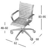 AP Factor Офисное кресло из кожи с 5-ю спицами и подлокотниками Louisiana sun-id-1441220 - Вид №4