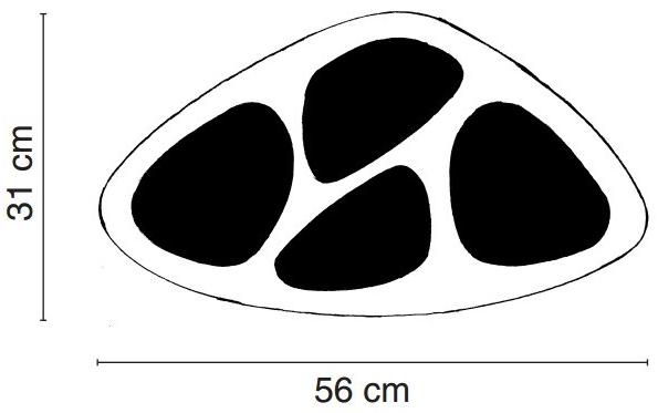 Fos Ceramiche Центральное украшение из фарфора Ellipsis Ct-2002 - Вид №4