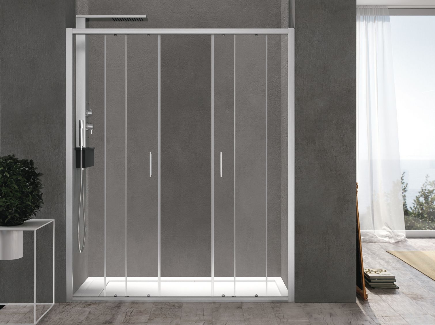 Нишевая душевая кабина с раздвижной дверью Gruppo Geromin Forty ARCH-00044813 - Вид №1