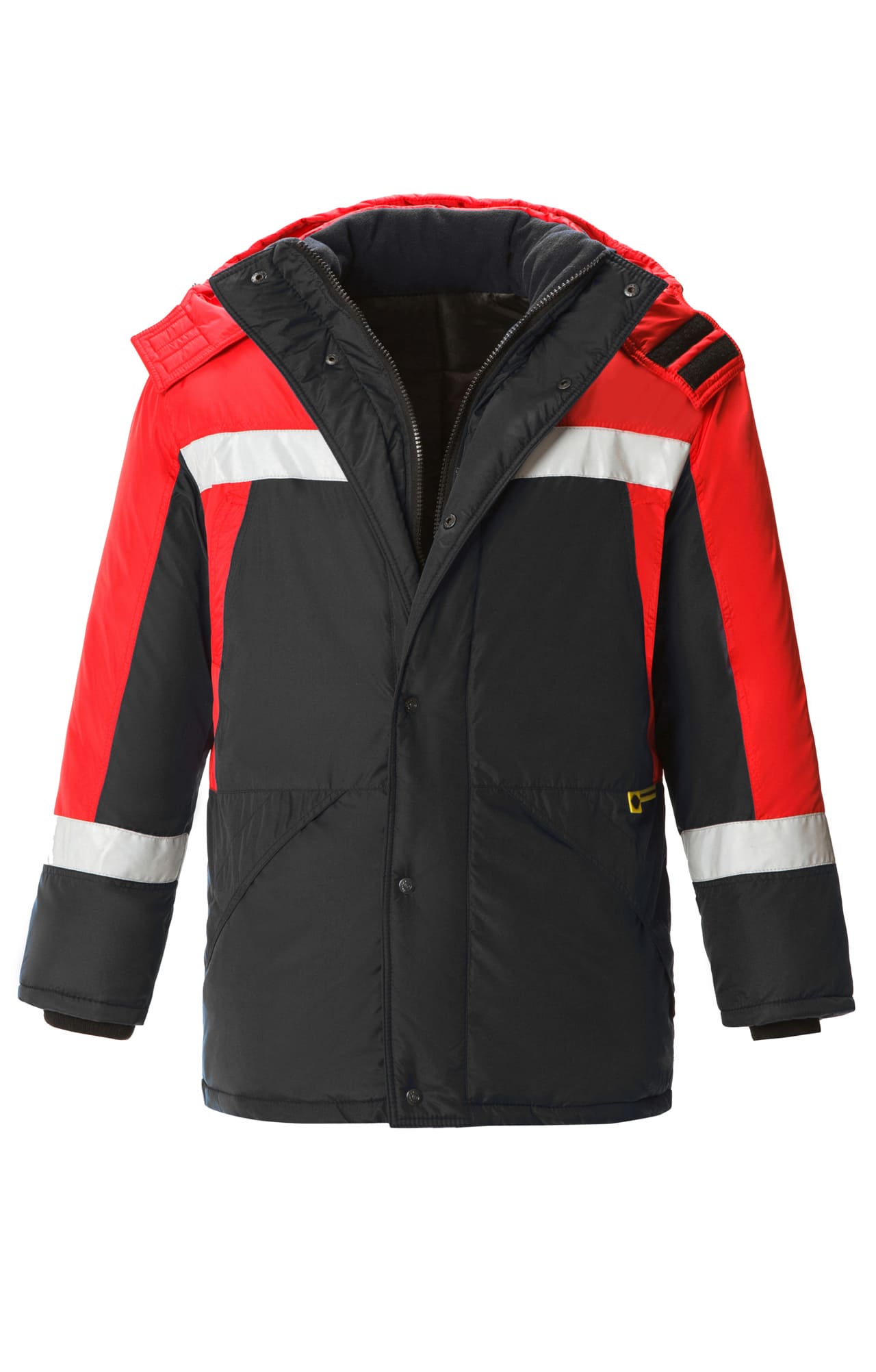 64516 Куртка "Марс" зимняя черно-красная с СВП  Зимняя спецодежда  размер 60-62/170-176  - Вид №2