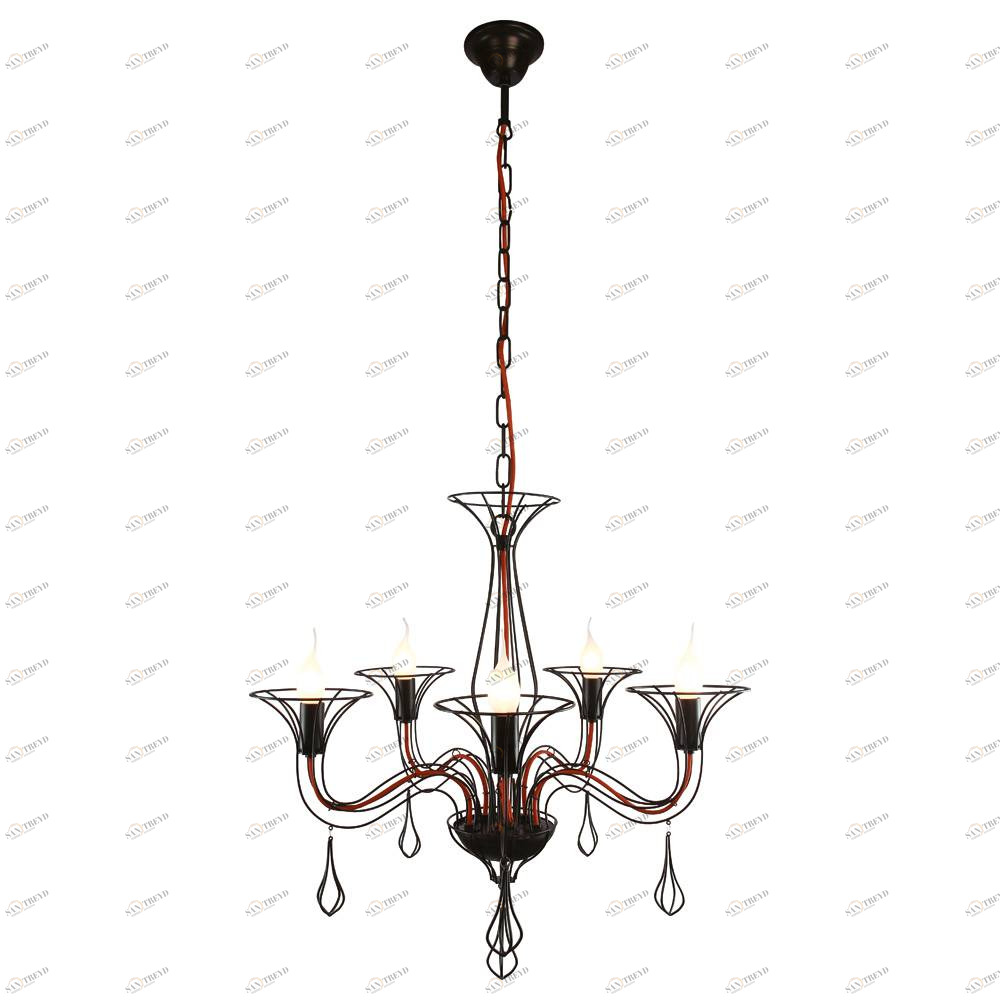 Подвесная люстра Arte Lamp Artefact A3225LM-5BK черная ARTE LAMP ДИЗАЙНЕРСКИЕ, ARTEFACT BLACK 056138 Черный 